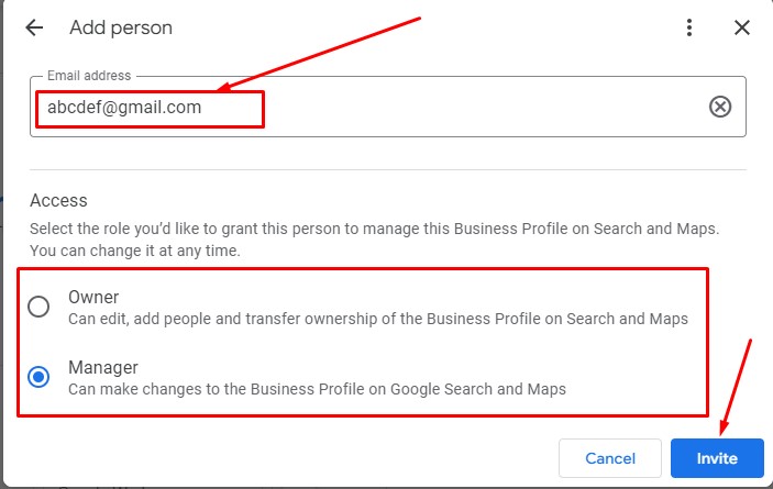 add user to google my business 